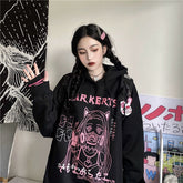 Kapuzenpullover mit Anime-Print